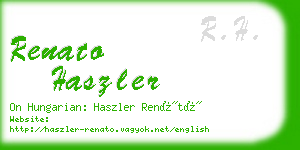 renato haszler business card